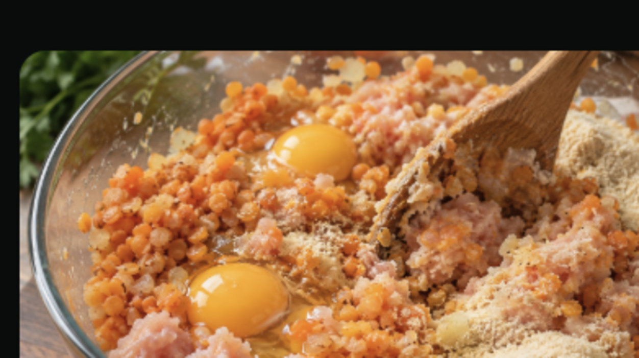 Смесь куриного фарша с яйцом и добавками